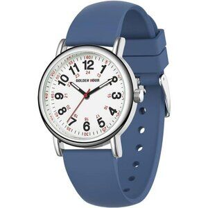 Waterproof Nurse Watch Medical Military Time Silicone Band Easy Read Second Hand